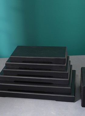 2026实木底座长底方底摆件佛像盆栽装饰品客厅桌面摆放花瓶铜器工