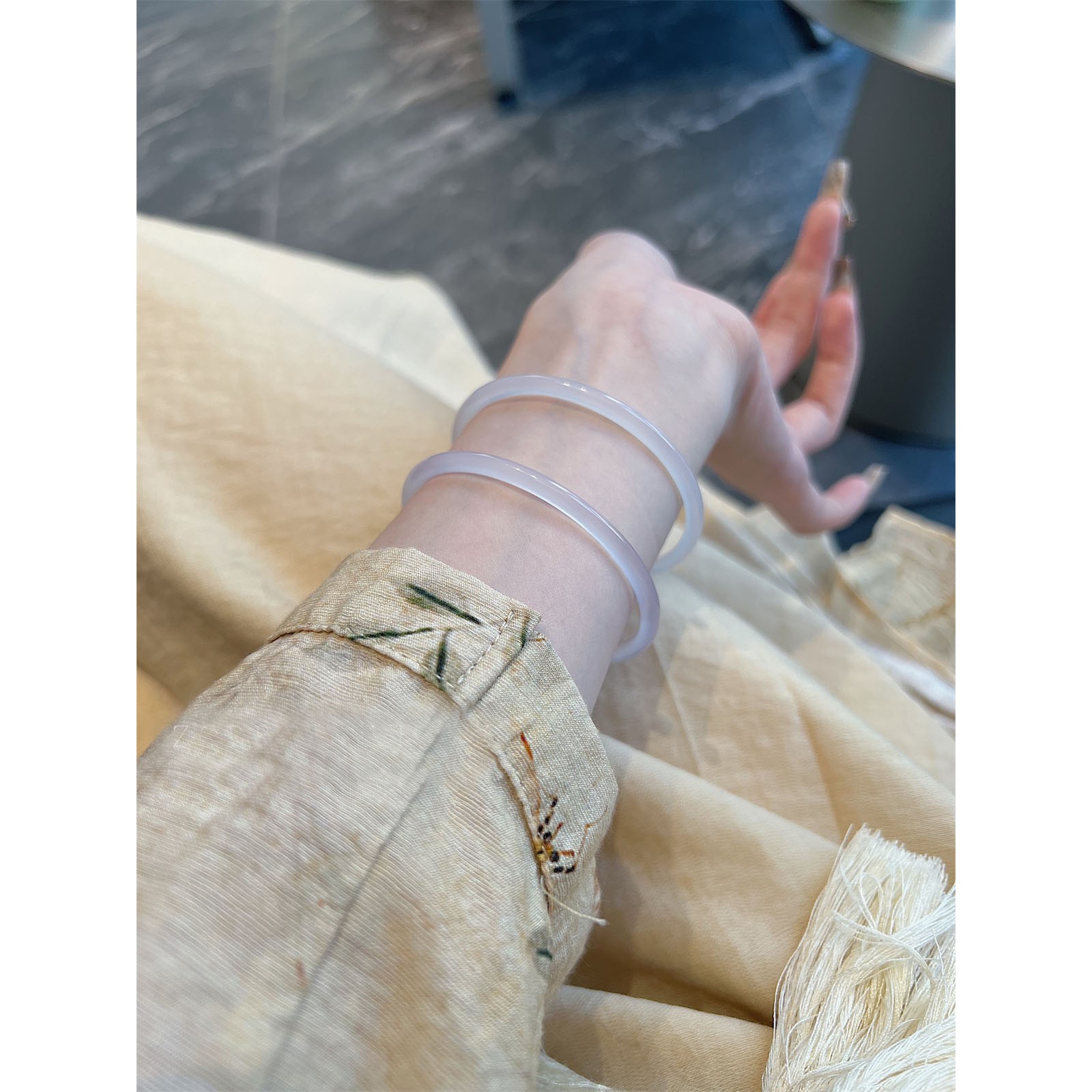 2026叮当手炼冰籽天然荔枝果冻玉髓玛瑙手炼薄手炼古风民族风新中