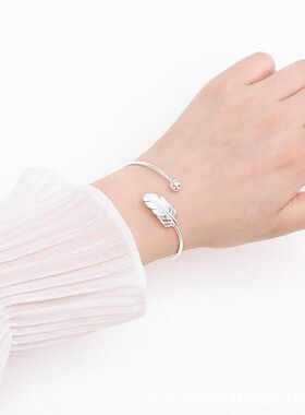 2026自然逸韵！羽毛造型手镯简约尽显灵动空灵之美轻盈雅致个性吸