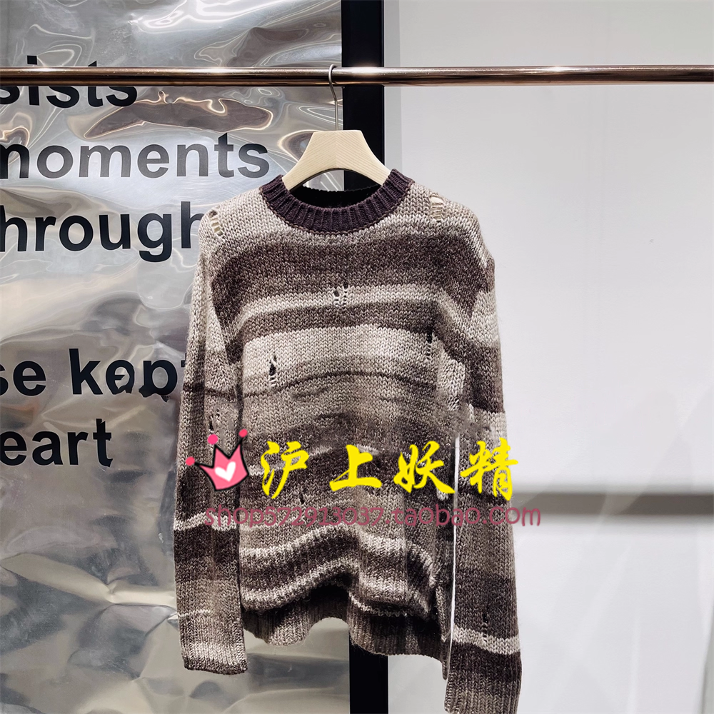 毅播商场同款2025冬季新款随性宽松针织毛衣BDS4SD3753染境暖旅迹