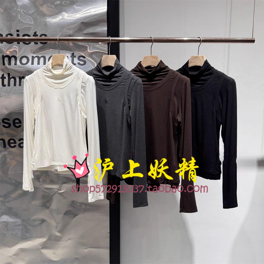 毅播商场同款25秋新款高领假两件针织打底衫BDS3YD3011笃定的心愿