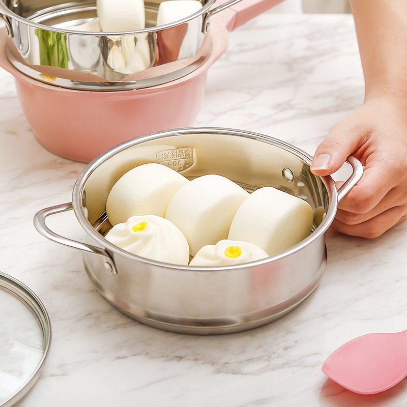 宝宝辅食锅304不锈钢电饭煲蒸笼家用加厚加高蒸格蒸饭菜屉架蒸屉