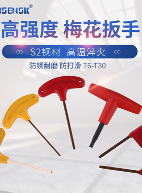 bsensk红旗扳手内四角T型扳手梅花螺丝扳手T6T8T10T15T20刀盘扳手