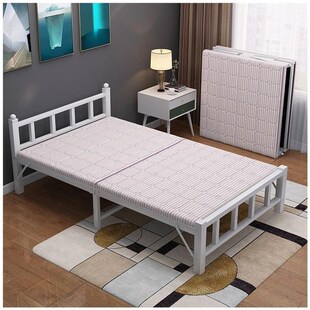 单人床1米2折叠床单人铁床家用小户型一米二出租屋房陪护硬板床