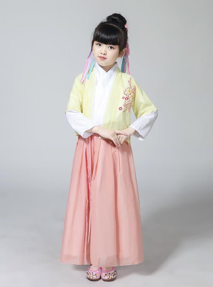 小孩汉服女儿童古风发型服饰