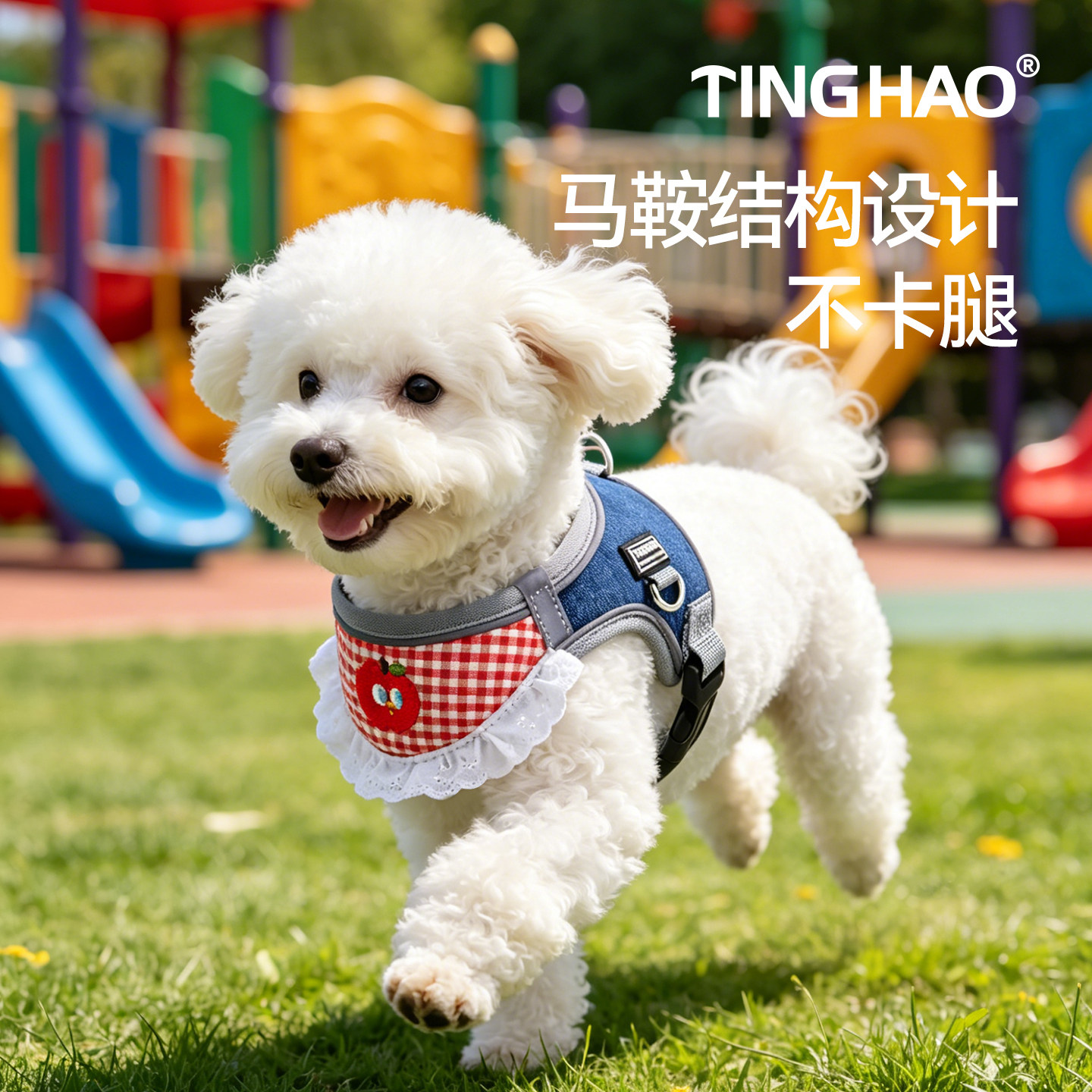爆款牛仔口水巾胸背带【三合一】图片
