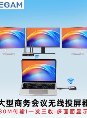 宝疆BOEGAM无线投屏器办公家用电视投影仪手机电脑一发多收同屏