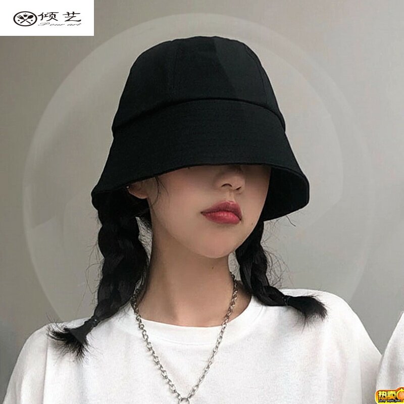 适合长脸型的帽子女秋冬适合网红款圆脸头大渔夫帽青年冬季盆帽款