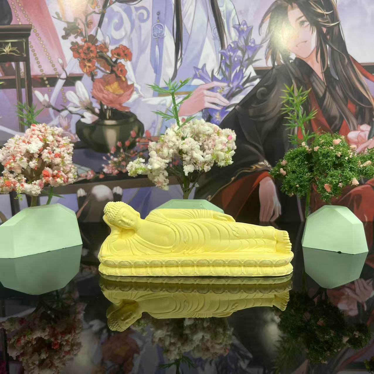 夜光雕释迦摩尼大日如来佛像卧佛装饰摆件