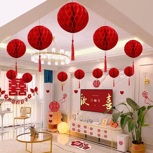 灯笼蜂窝球婚房装饰吊顶装饰