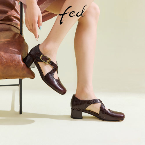 fed高跟凉鞋女款夏季新款粗跟
