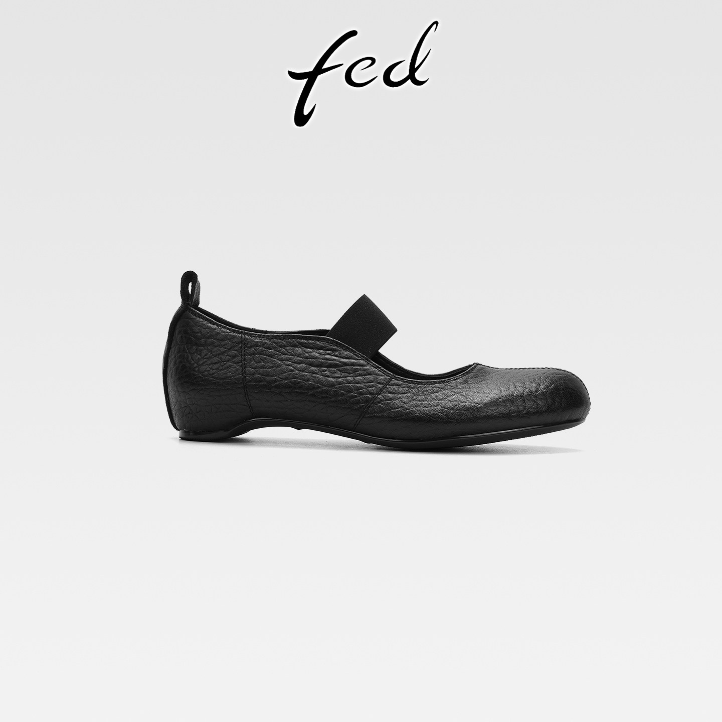 fed法式复古软羊皮玛丽珍鞋女春季新款一字带内增高圆头浅口单鞋