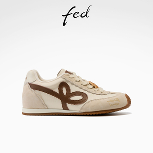 fed时尚阿甘鞋春季新款女鞋晞岸拾趣休闲鞋厚底德训鞋女款ZCA302
