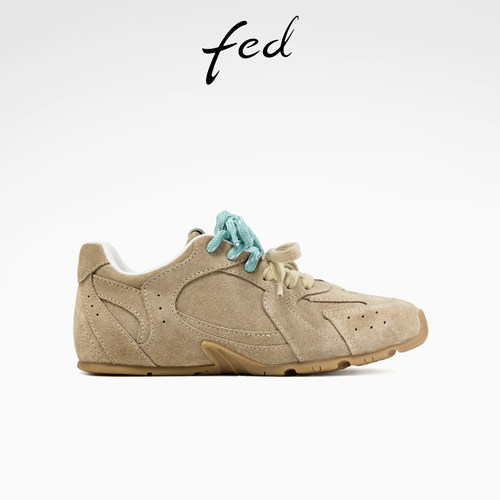 fed软底阿甘鞋秋季新款女鞋复古德训鞋休闲登山鞋女S0916-YLA916