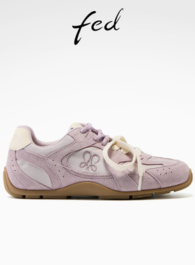 fed轻便阿甘鞋春季新款女鞋粉雾诗篇德训鞋运动休闲鞋女款YAB005