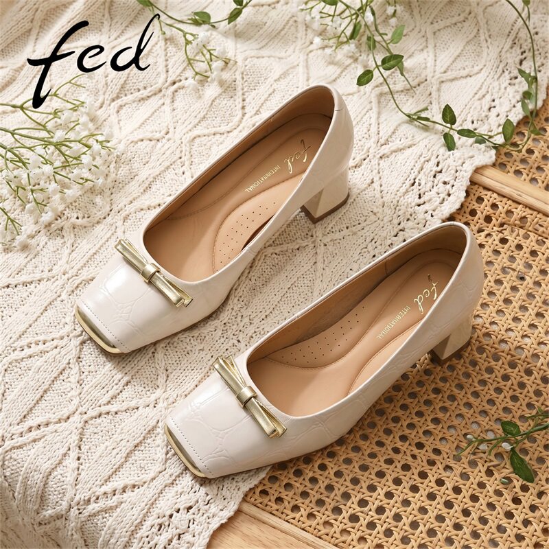fed高跟法式玛丽珍鞋女秋季新款