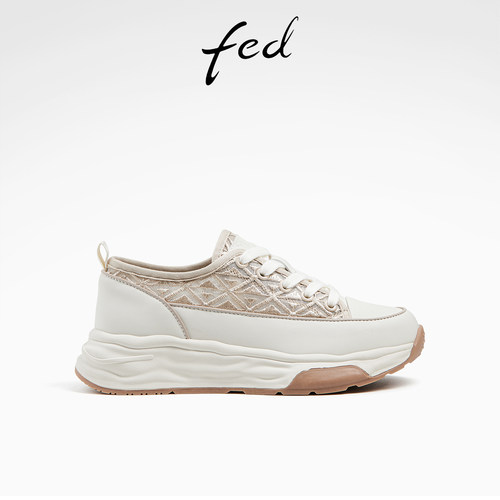 厚底网面透气板鞋女运动休闲鞋