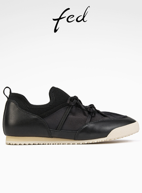 fed黑色德训鞋秋季新款女鞋蝴蝶结休闲鞋轻便阿甘鞋女S0828-YA102