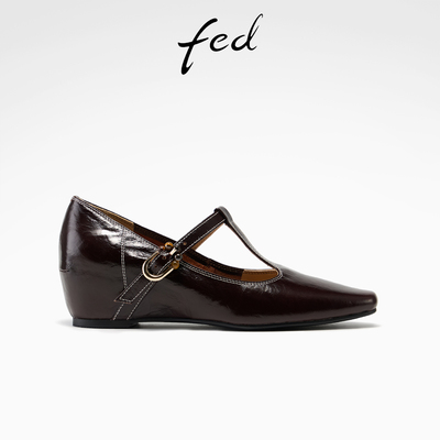 T型带扣·坡跟舒适·通勤百搭