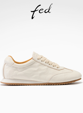 fed软底休闲鞋春季新款女鞋素履行远德训鞋白色阿甘鞋女款ZCA003