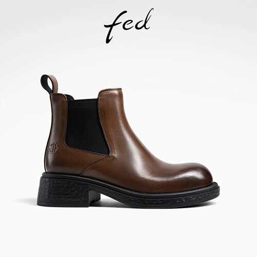 粗跟靴子女短靴烟筒靴切尔西靴