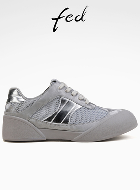 fed网面德训鞋夏季新款女鞋厚底阿甘鞋增高休闲板鞋女S0416-YA275