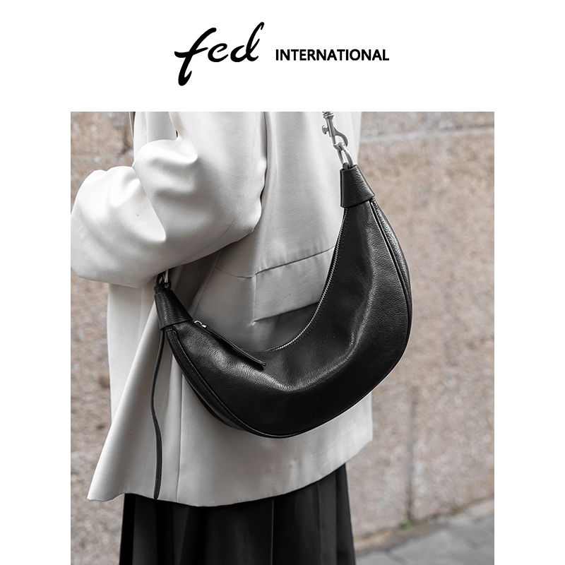 头层牛皮女包斜挎手提包