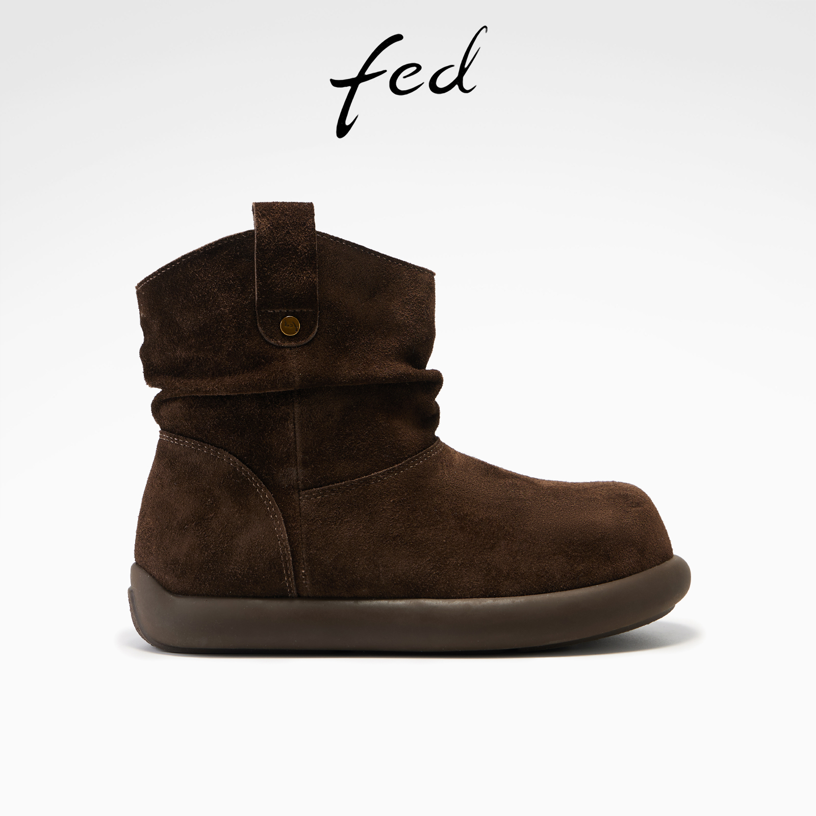 fed厚底雪地靴冬季新款女靴保暖短靴防寒大头棉靴女款S1031-ZC706