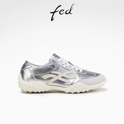 fed厚底德训鞋夏季新款女鞋银色阿甘鞋复古运动鞋女款S0505-ZC585