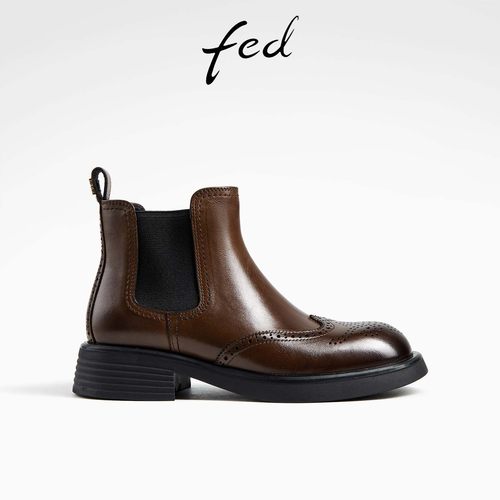 复古新款冬季切尔西靴艾芙伊迪