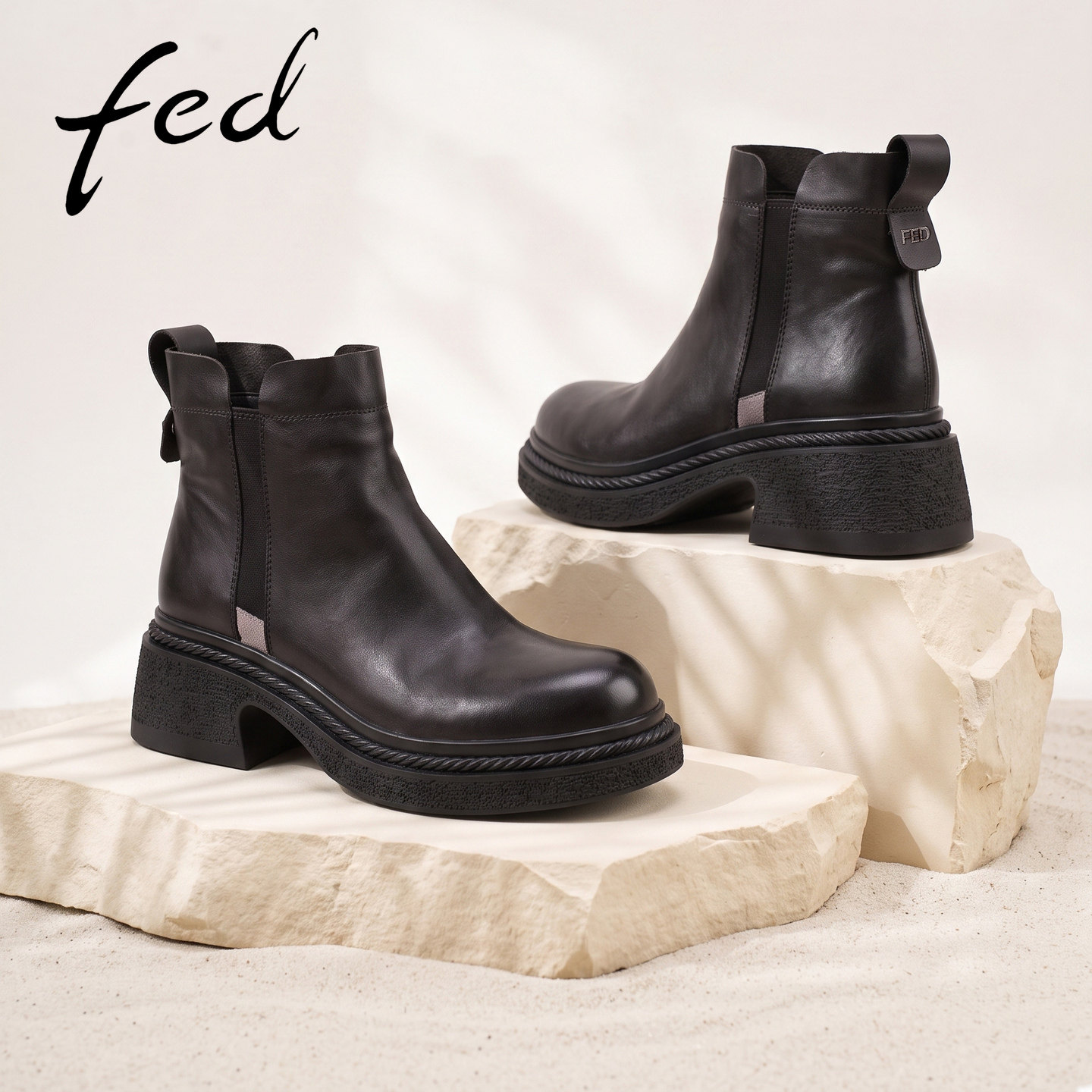 fed增高马丁靴女秋季新款女靴