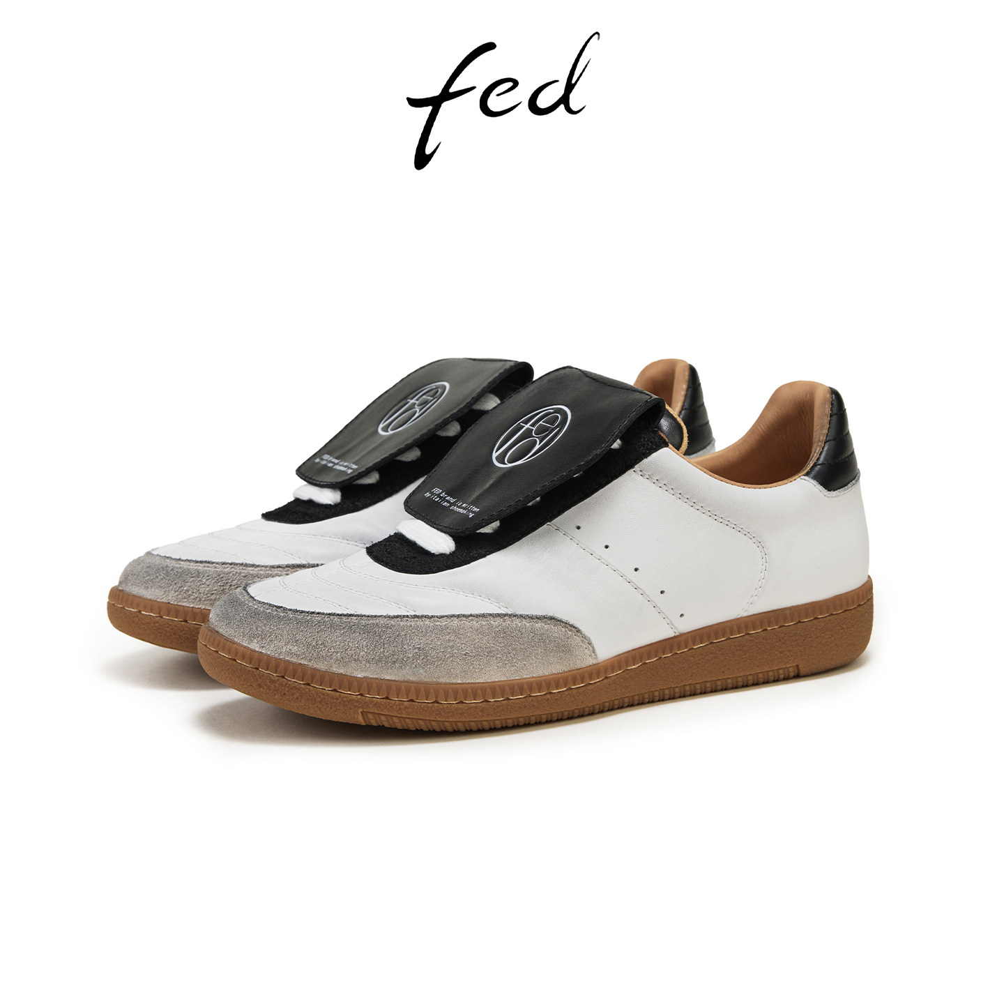 fed真皮软底不累脚德训鞋女款