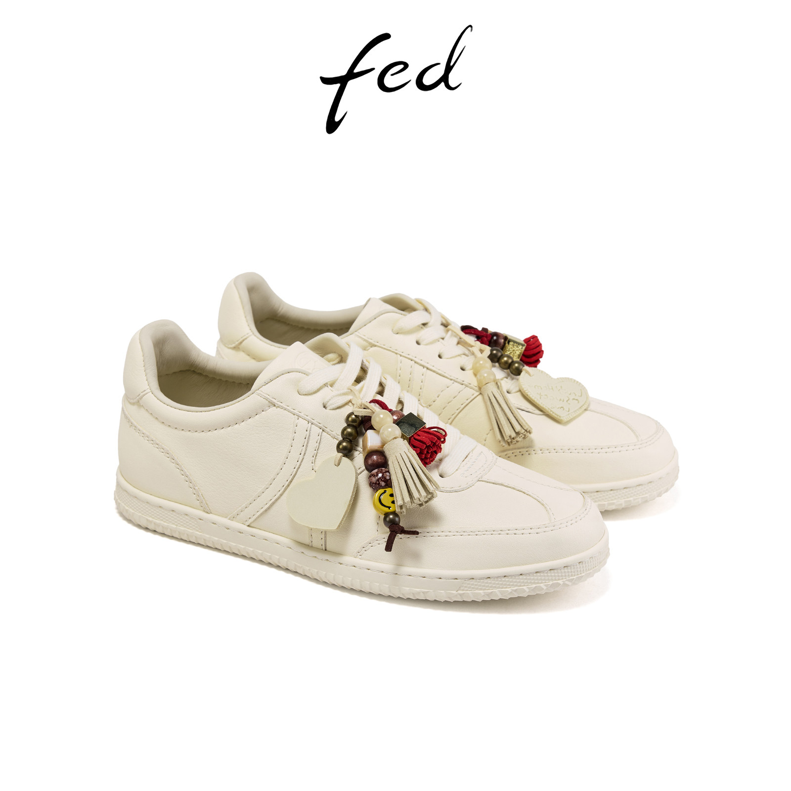 fed夏季新款女轻便德训小白鞋