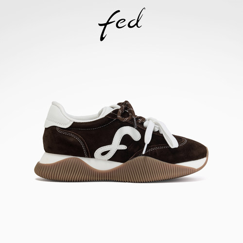 fed厚底阿甘鞋秋季新款女鞋复古德训鞋休闲增高鞋女款S0823-YA582