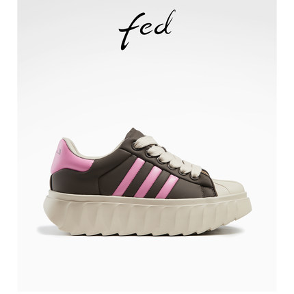 fed商场同款厚底板鞋秋季新款女鞋撞色休闲鞋阿甘鞋女R0909-YA511