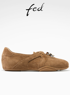 fed轻便休闲鞋女春季新款女鞋浅口德训鞋平底单鞋女款S1015-YA165