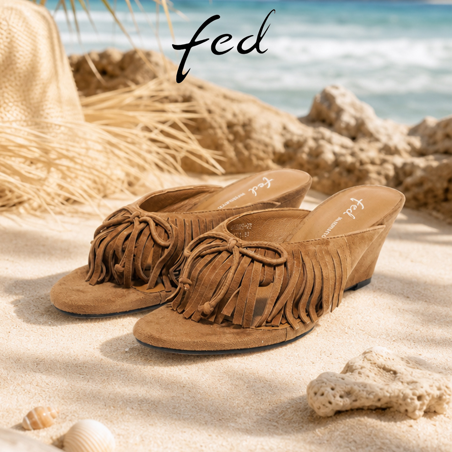 fed流苏蝴蝶结女夏季防滑一字拖