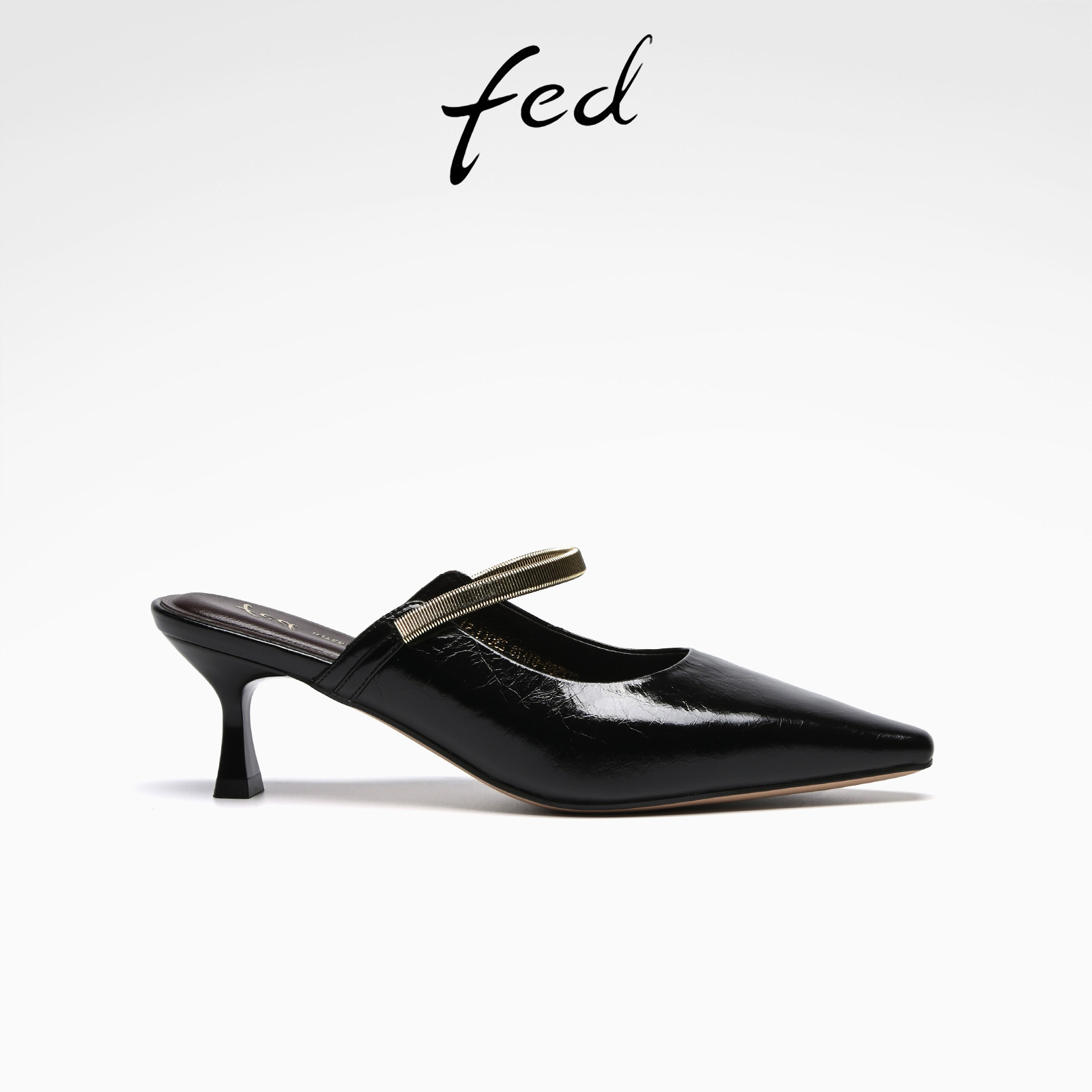 fed尖头细跟时尚穆勒鞋