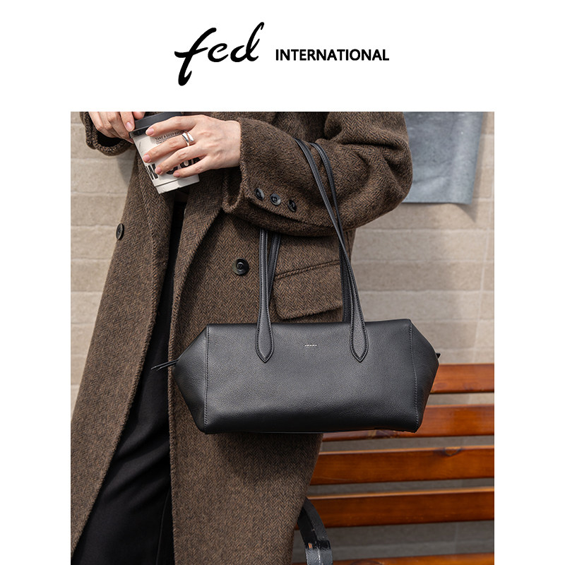 fed头层牛皮女包单肩包手提包大容量腋下包波士顿包通勤包BFA9521,箱包皮具/热销女包/男包,波士顿包,淘宝优惠券,粉丝福利购,淘宝优惠卷