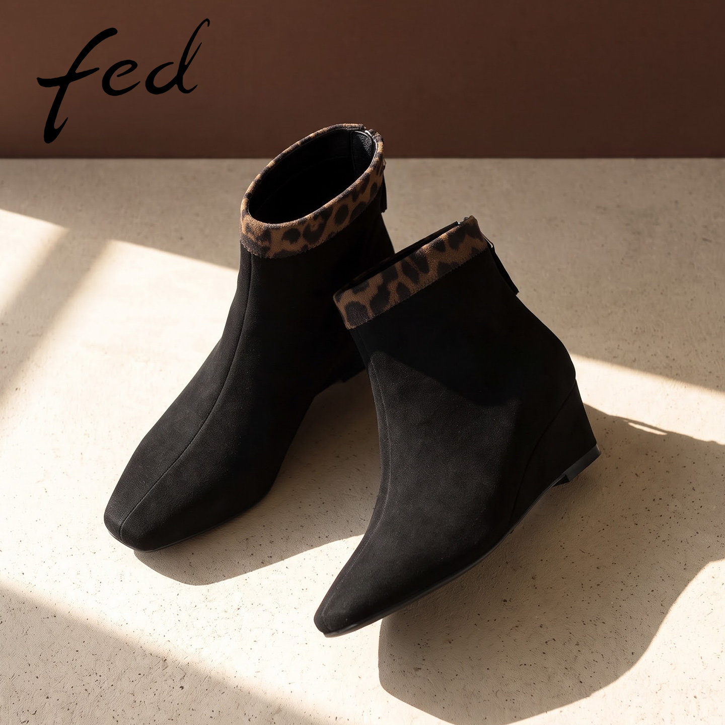 fed绒面短靴冬季新款女鞋