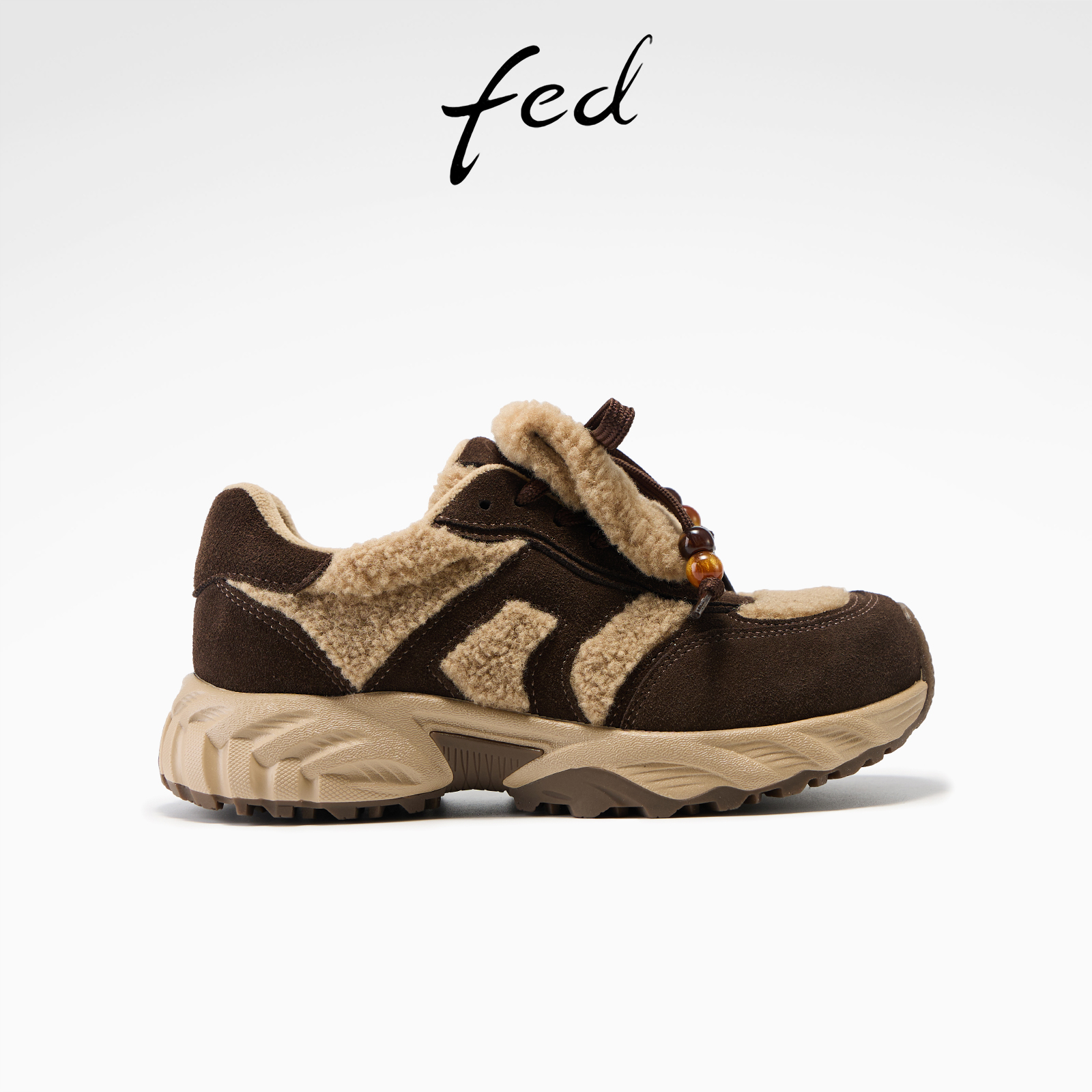 fed翻盖毛毛鞋冬季新款女鞋加绒老爹鞋厚底增高鞋女款S1025-YA013