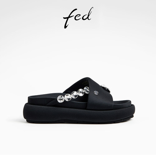 坡跟欧美时尚运动休闲凉拖鞋