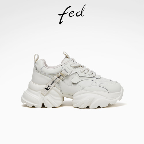 艾芙伊迪2024新款厚底增高老爹鞋