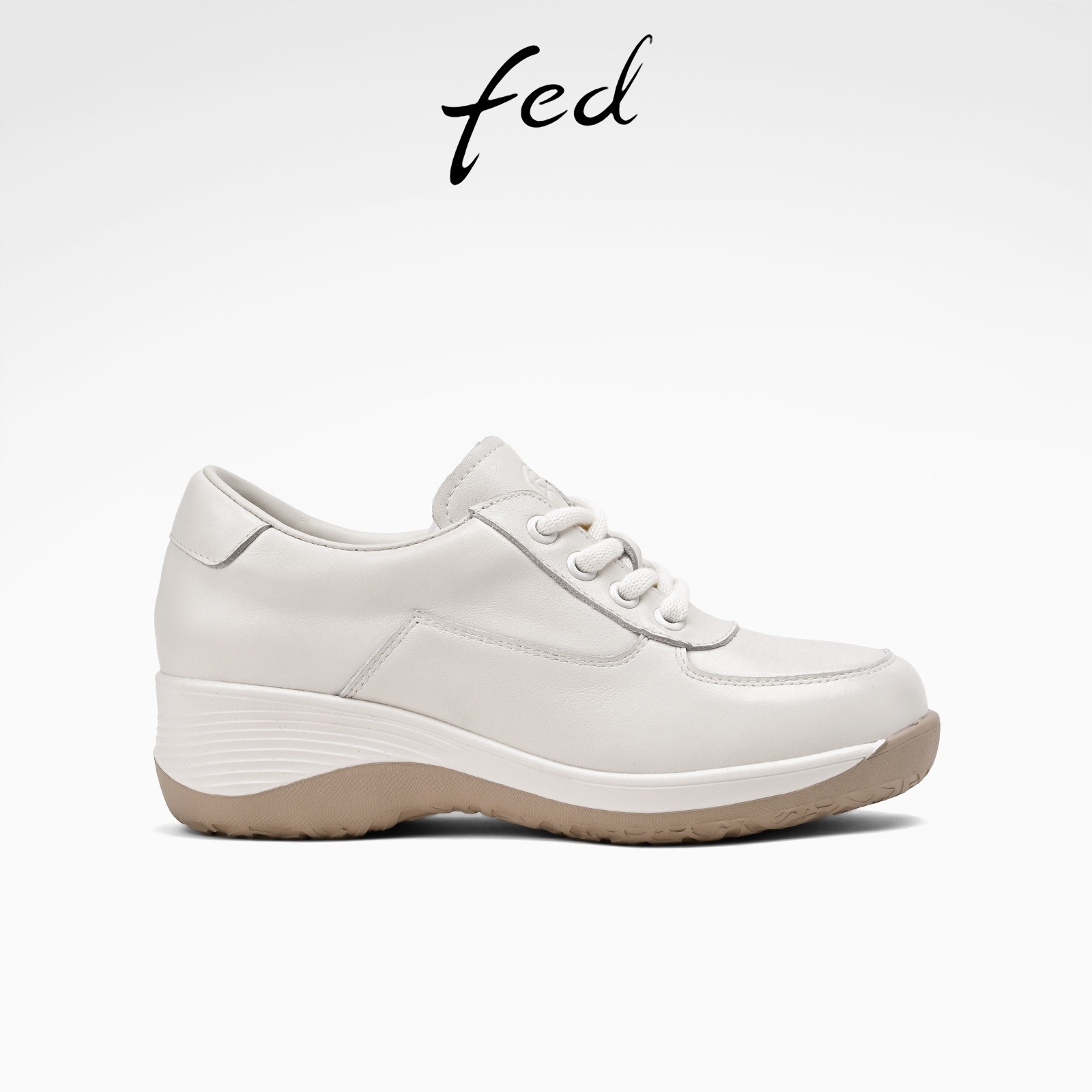 fed系带厚底增高休闲鞋
