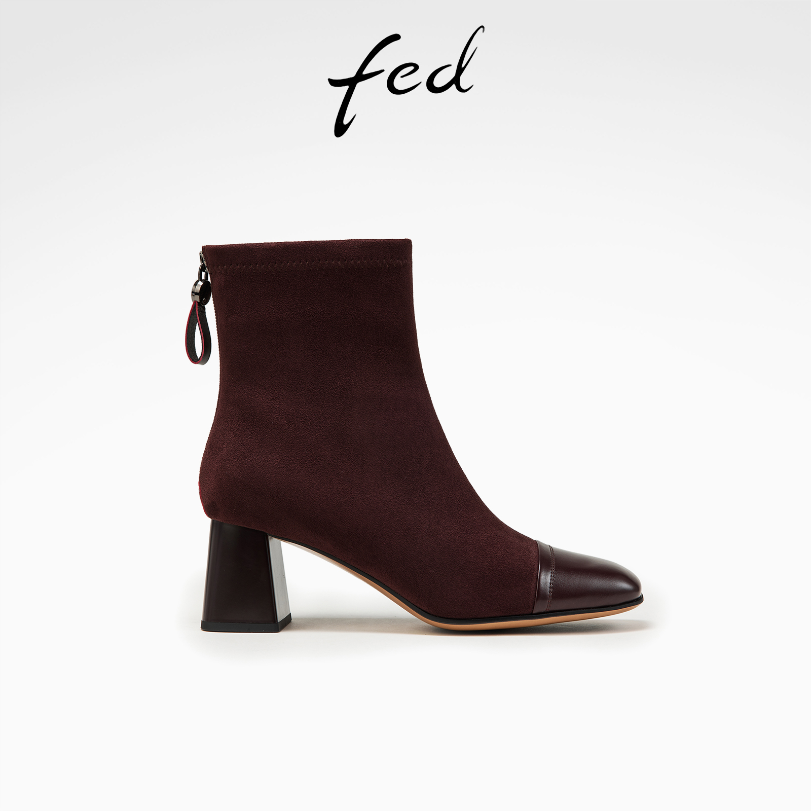 粗跟靴子女短靴切尔西时装瘦瘦靴