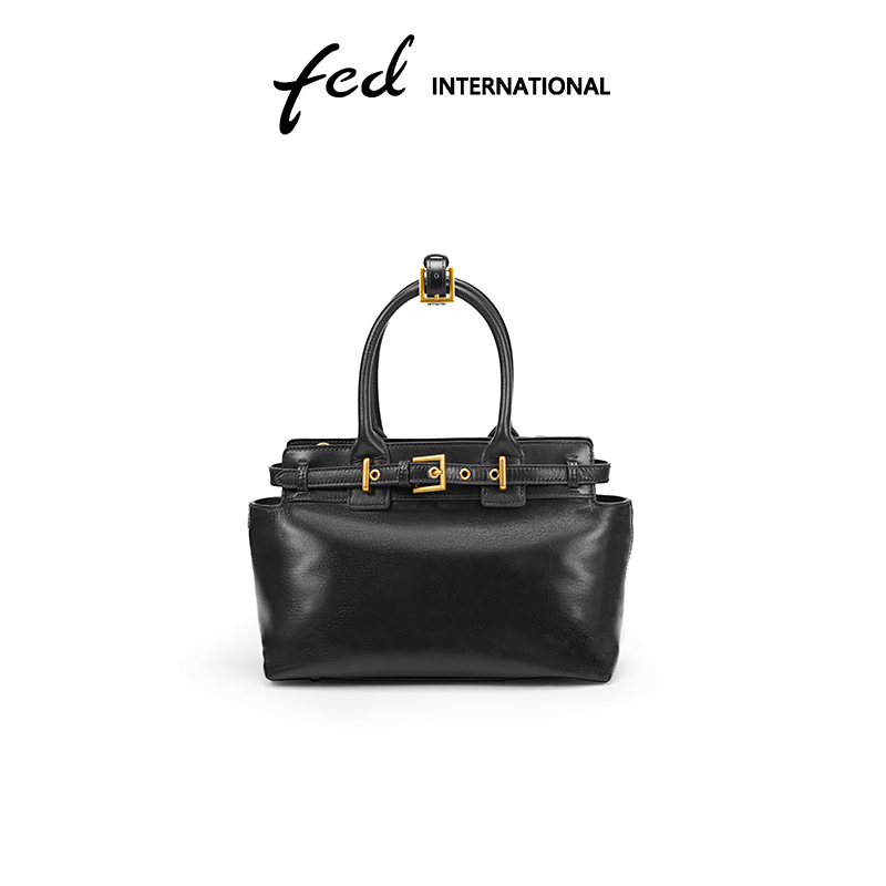 头层牛皮时尚百搭通勤包铂金包