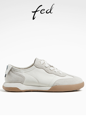 fed轻便平底休闲鞋春季新款女鞋防滑板鞋德训鞋女款D0127-YAB186