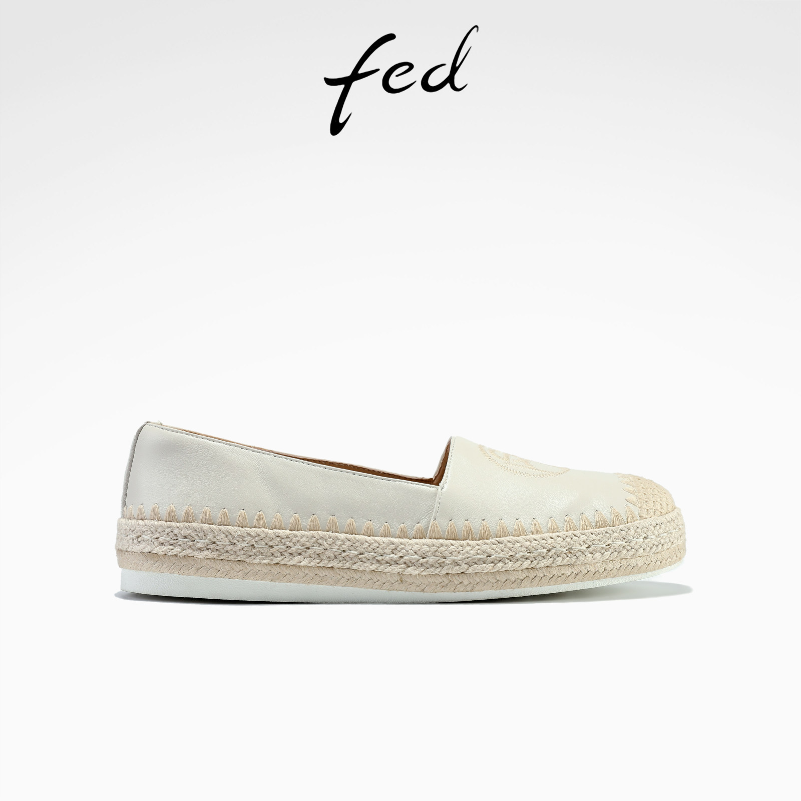 fed休闲单鞋春季新款女鞋一脚蹬渔夫鞋平底乐福鞋女款S1205-YA062,女鞋,渔夫鞋,淘宝优惠券,粉丝福利购,淘宝优惠卷