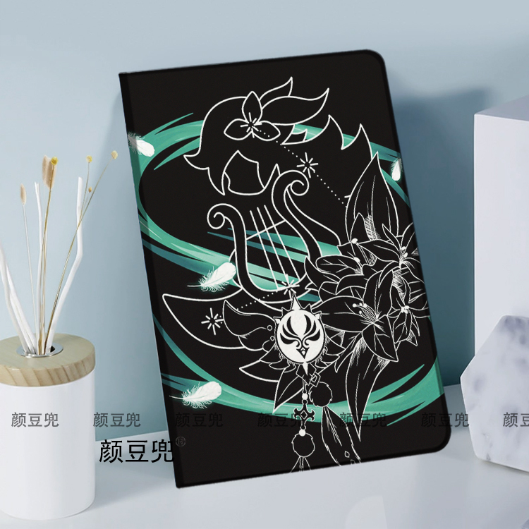 原神 温迪 风神动漫周边ipad7/8/9 10.2适用10.9air4/5第十代mini6/7小米6/7 pro保护套matepad pro华为11.5