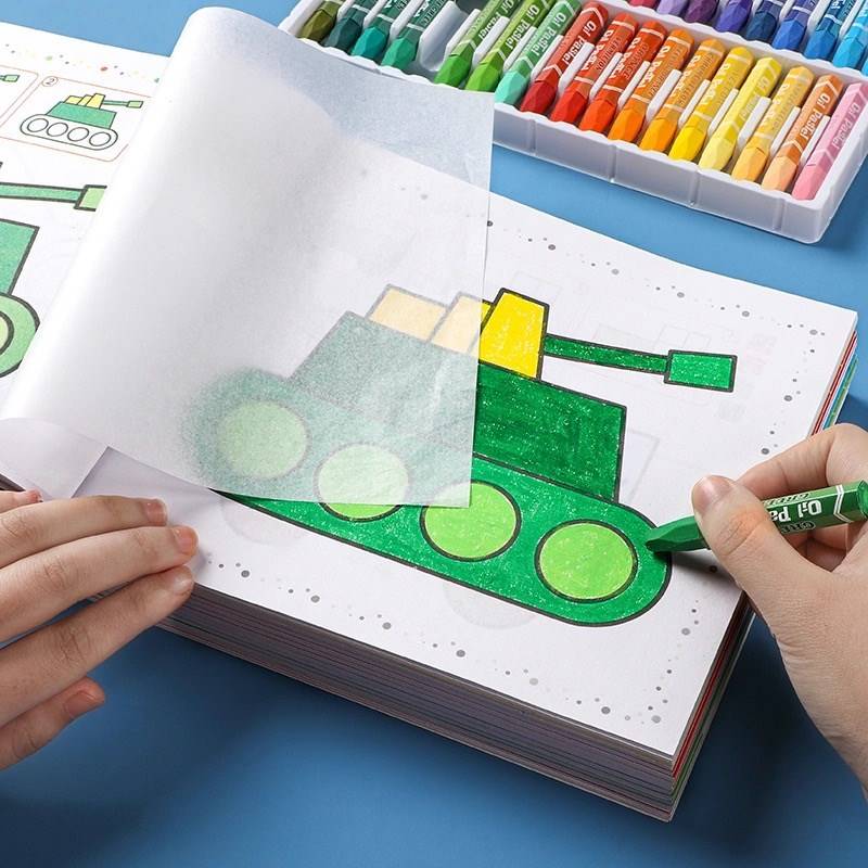 小汽车简笔画儿童涂色书宝宝学画入门蒙纸画本幼儿交通工具涂鸦本